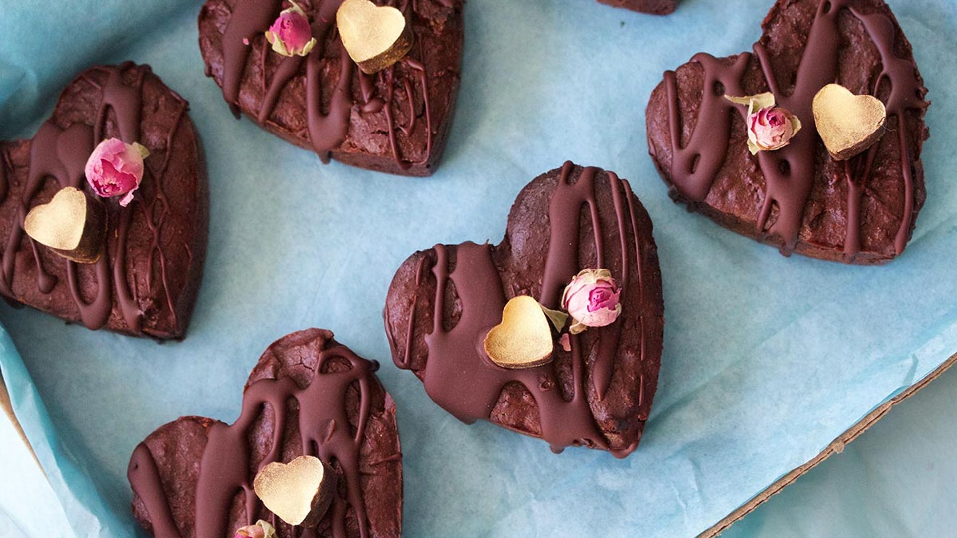 These vegan chocolate heart-shaped brownies are the perfect gift to bake for a loved one