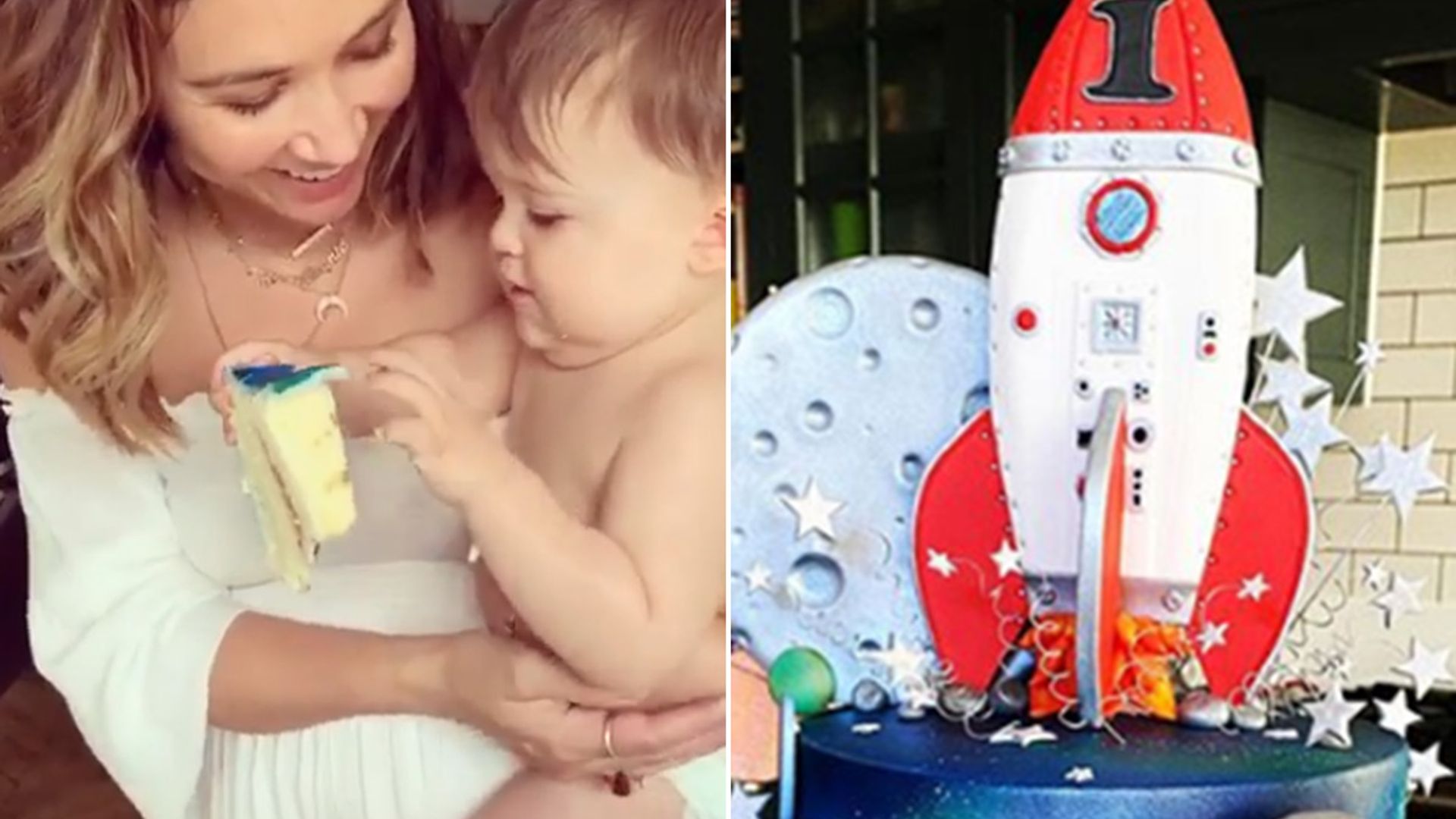 Myleene Klass' epic rocket cake for son Apollo's first birthday will blow you away