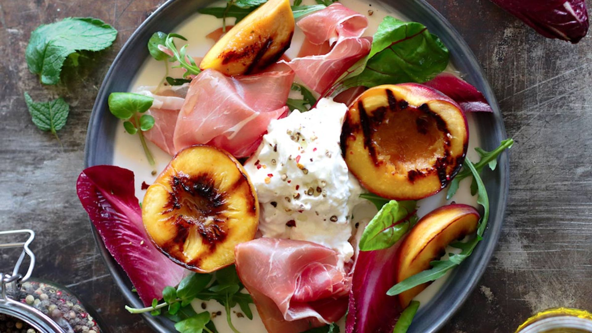 This burrata salad recipe is perfect for sunny weekend barbecues