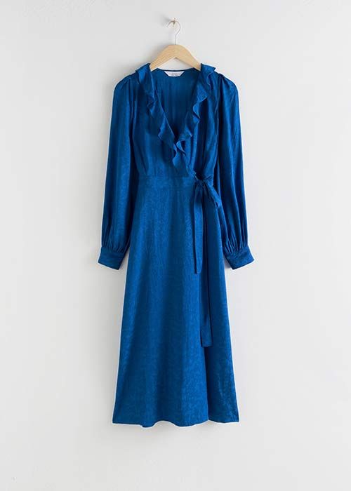 other-stories-blue-jacquard-dress-ruffled