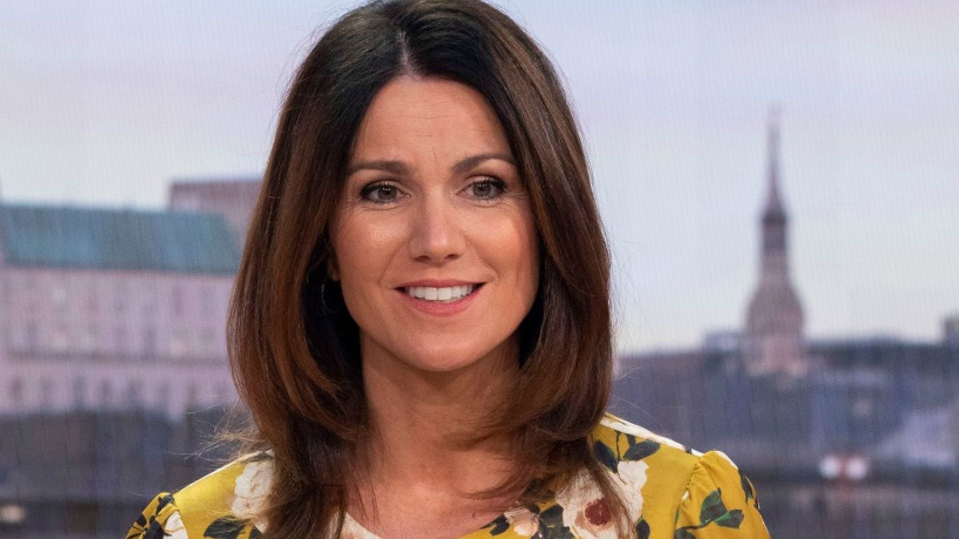 Susanna Reid braves the cold in gorgeous bright yellow dress from Phase Eight