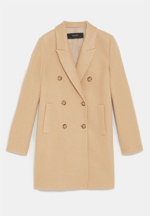 chic Zara camel coat 