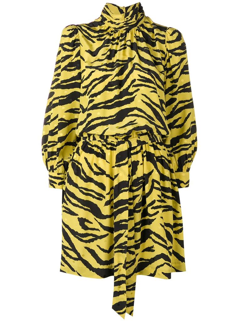 yellow and black tiger print dress bba995
