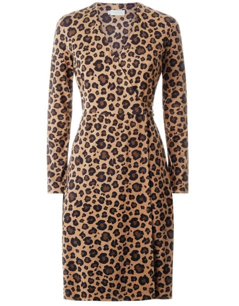 leopard print wrap dress ...