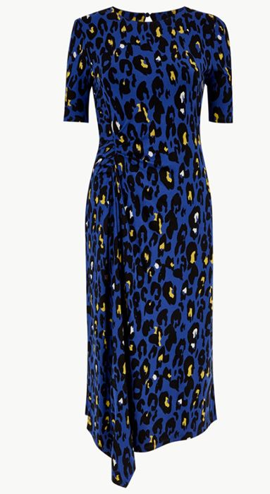 blue leopard print dress ...