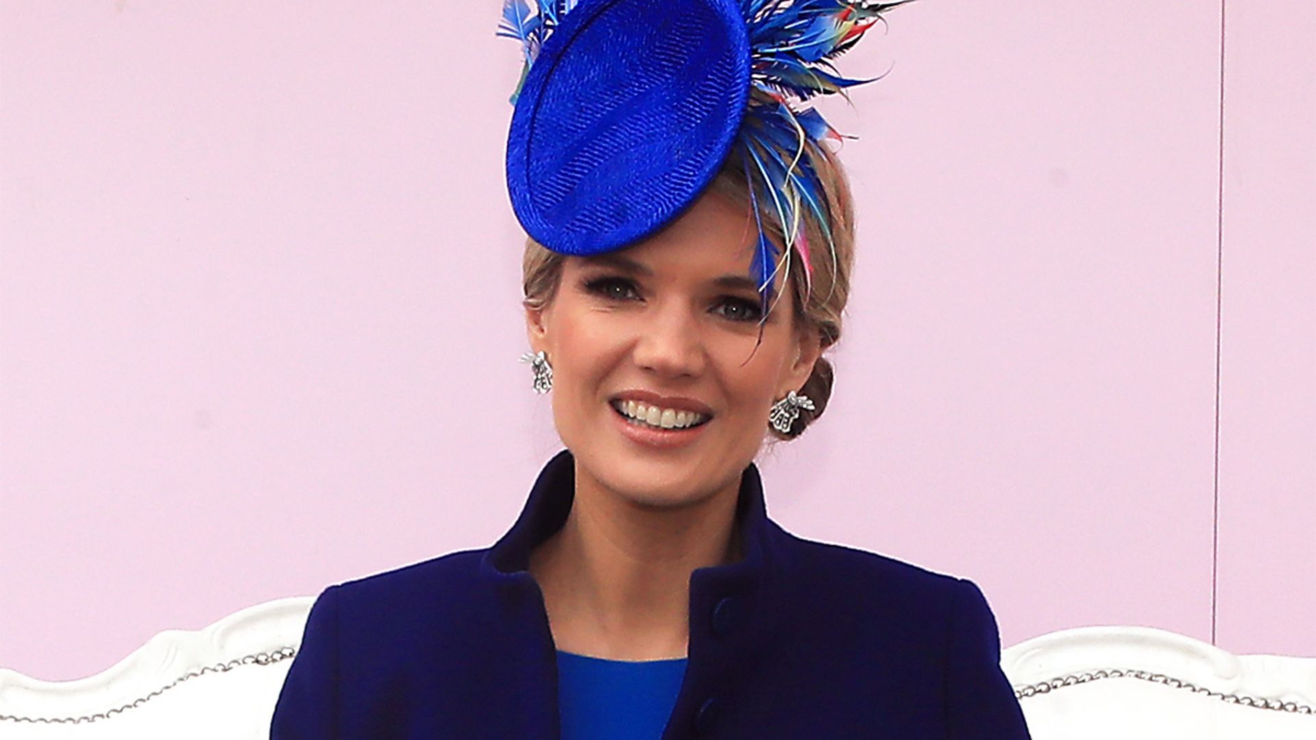 Charlotte Hawkins gears up for the Grand National in stunning outfit at Aintree