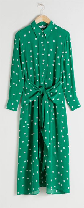 green-polka-dot-dress