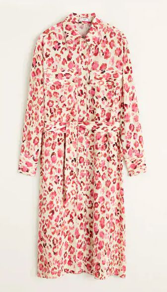 leopard pink dress