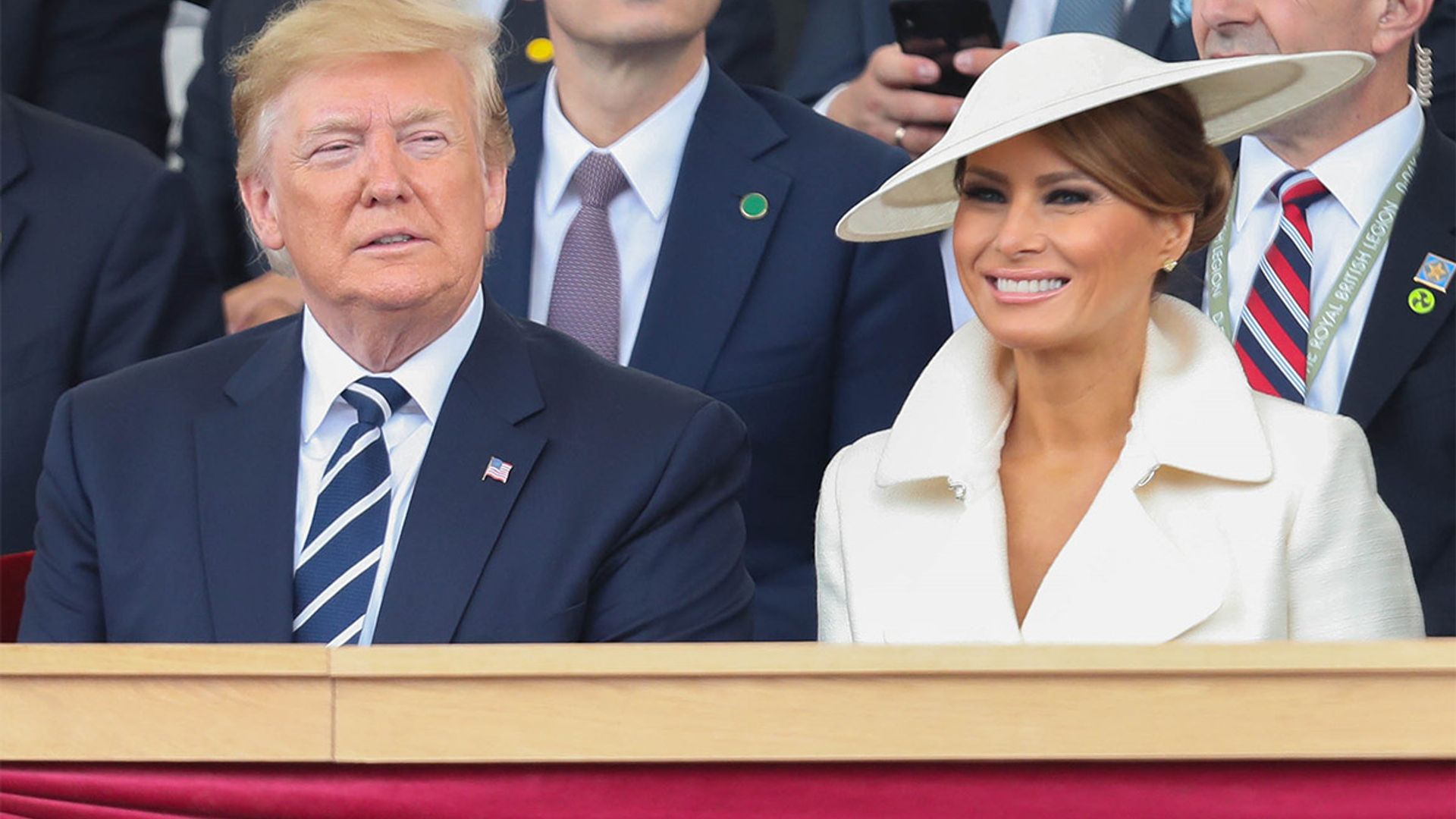 Melania Trumps D-Day 2019 Outfit: White The Row Coat 