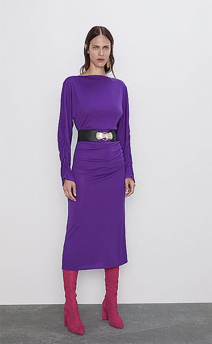 zara dress purple