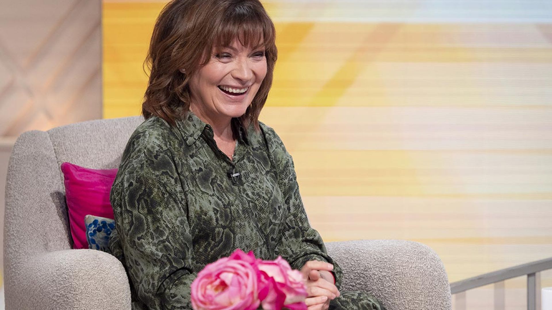 Lorraine Kelly's green snakeskin co-ord is actually from Mango - & cheaper than you think