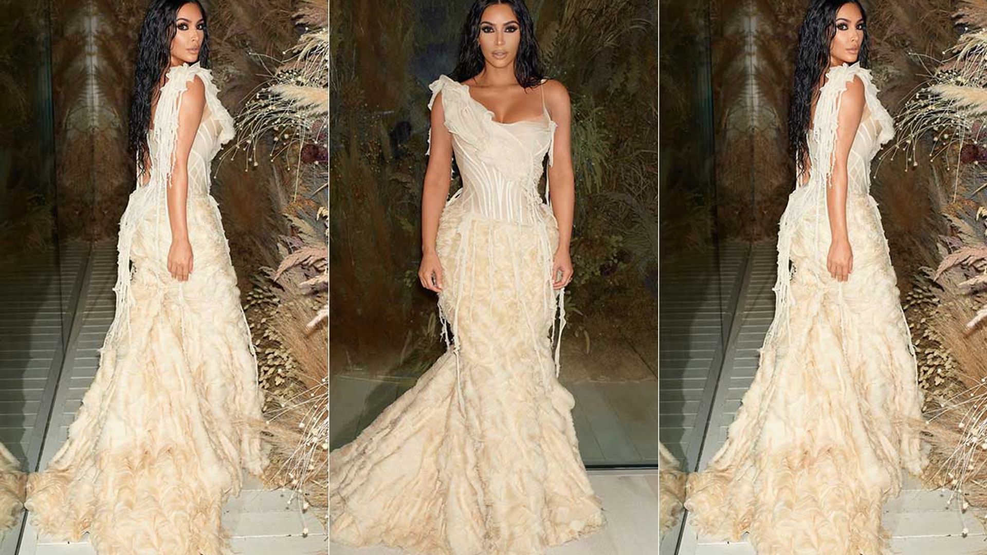 Kim Kardashian wows in an iconic Alexander McQueen gown at the Oscars afterparty
