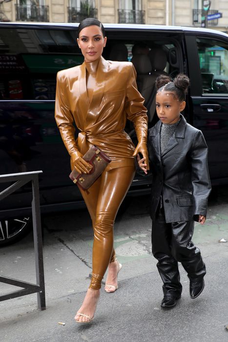 Kim Kardashian's daughter North wears head-to-toe leather ...