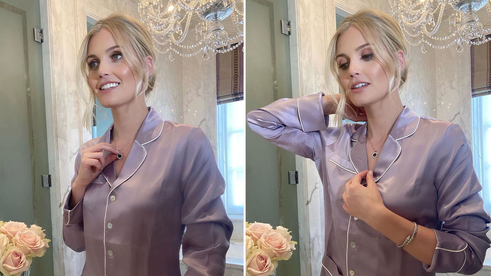 Lady Kitty Spencer's luxurious silk pyjamas are exactly what we want to self-isolate in