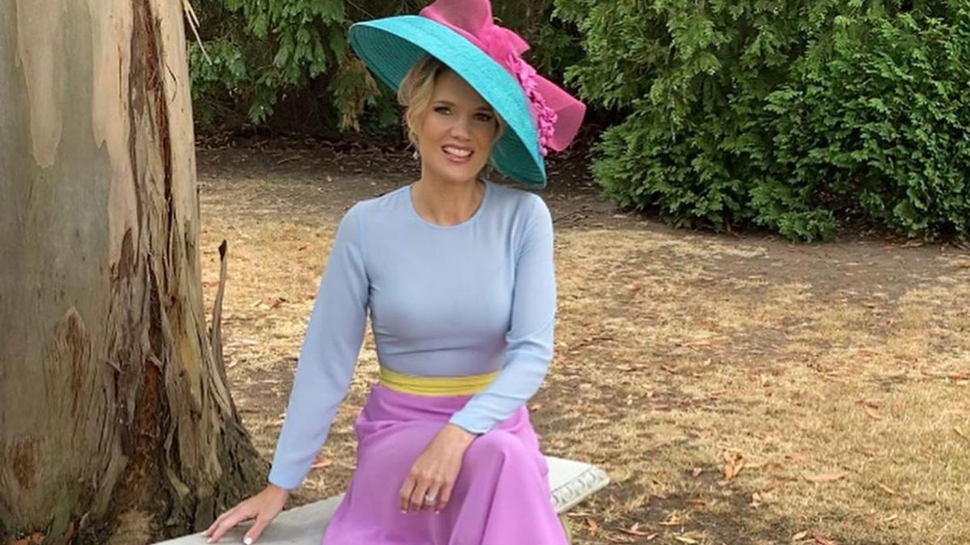 Charlotte Hawkins surprises in a rainbow dress at Royal Ascot - wait 'til you see it