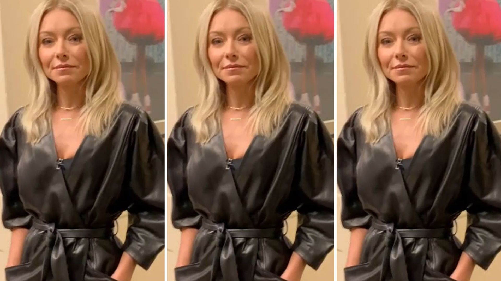 Kelly Ripa's sexy leather dress is her chicest look yet