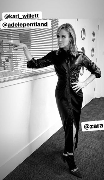 black zara cut out dress