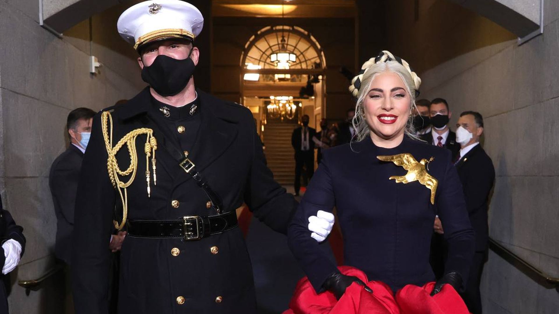 Lady Gaga serves Hunger Games glam at Joe Biden’s inauguration