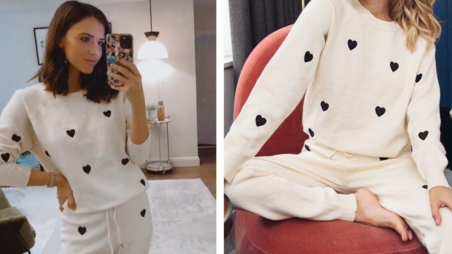 Lucy Mecklenburgh just wore the perfect loungewear for Valentine's Day