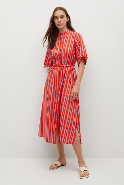 mango-striped-red-dress
