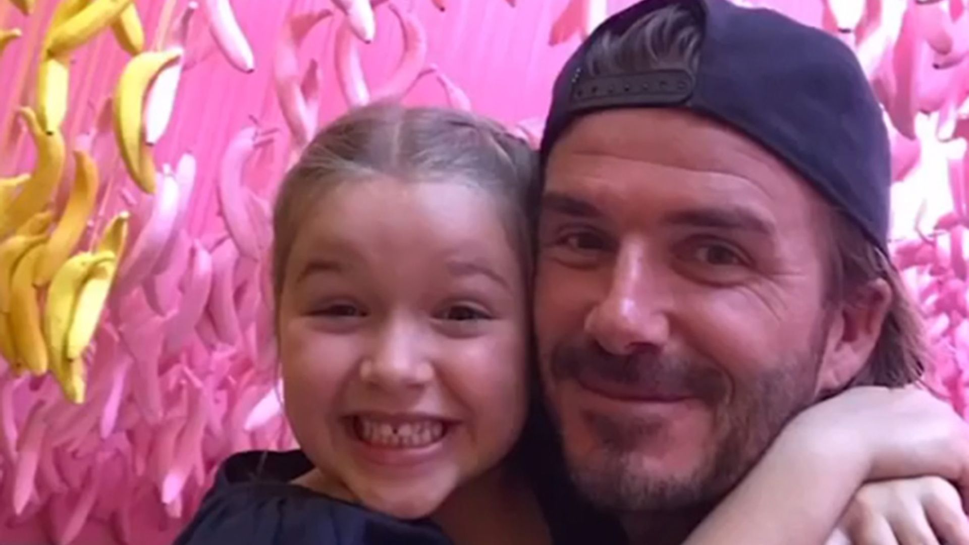 Harper Beckham dances with David and you've got to check out her new dress
