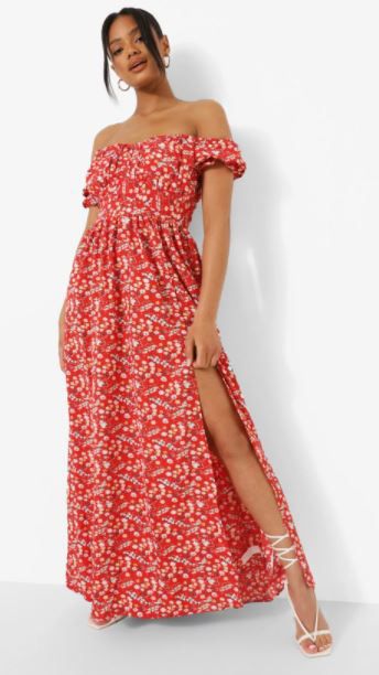 boohoo-red-floral-dress