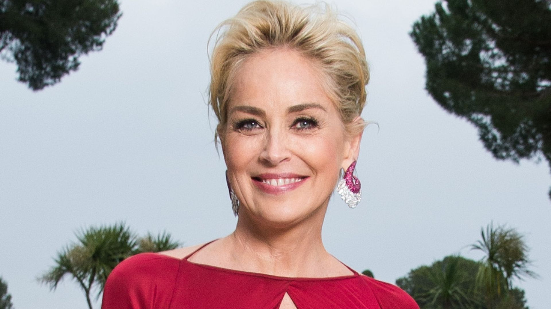 Sharon Stone makes the most of her vacation with gorgeous white look in waterside photo