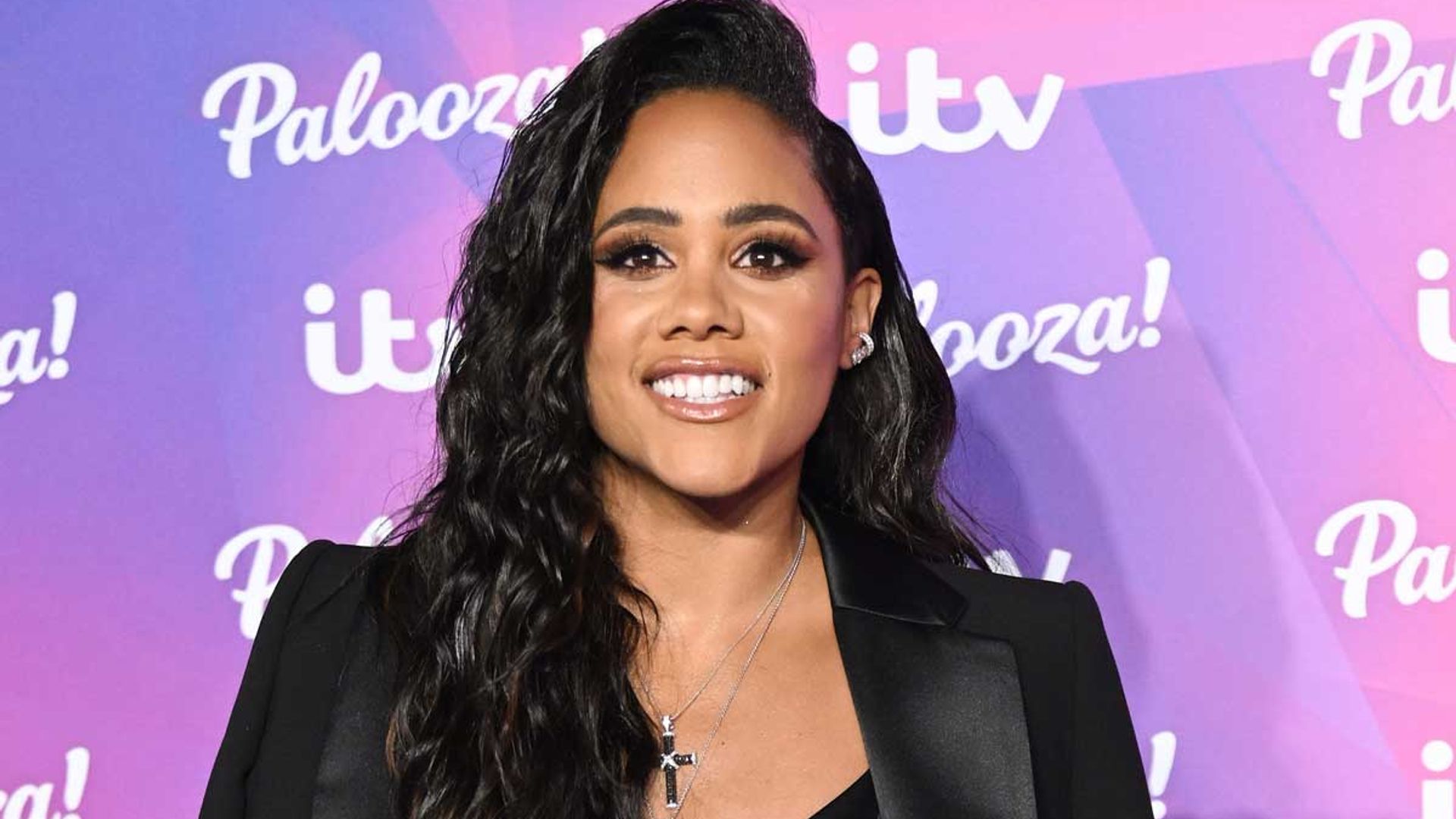Alex Scott could be a Spice Girl in silky sporty jumpsuit