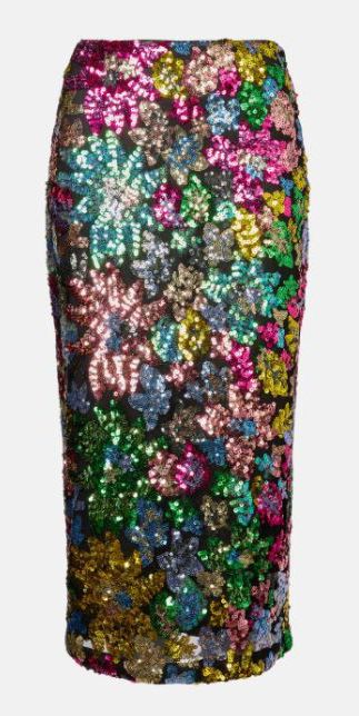 floral-sequin-skirt