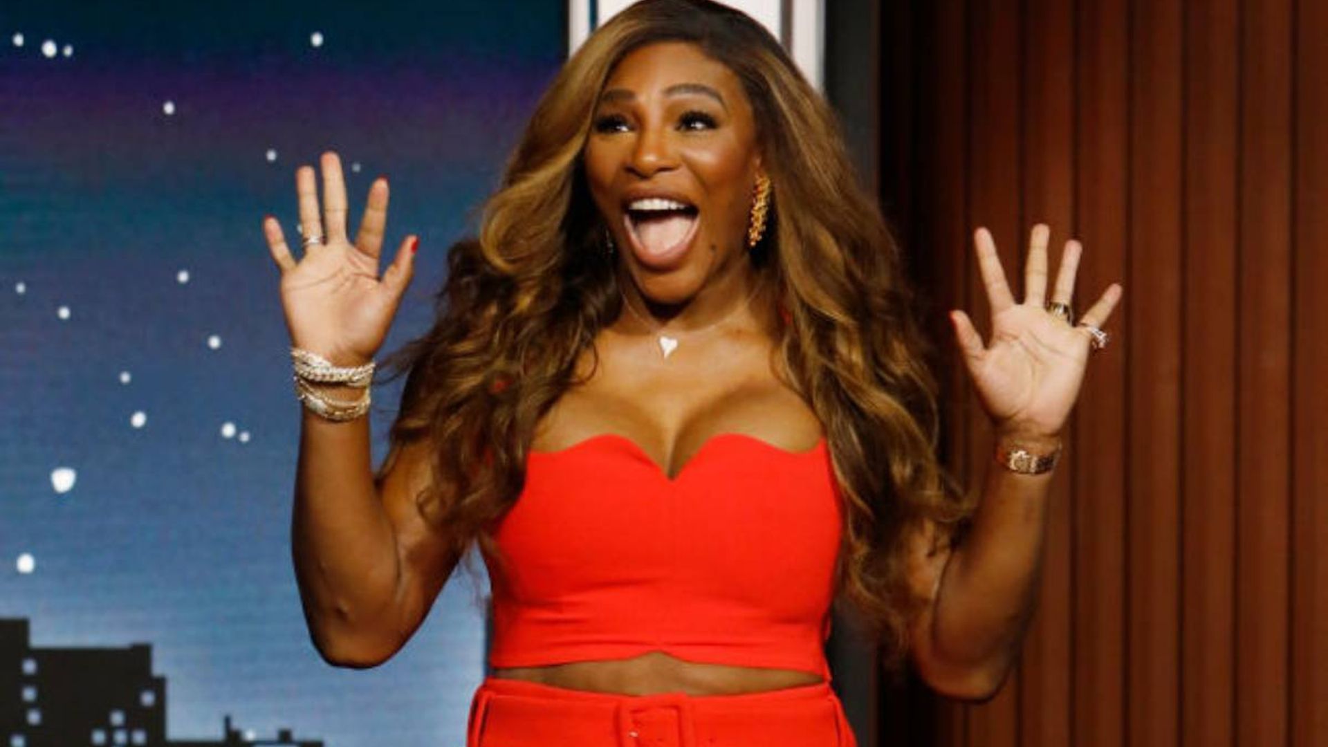 Serena Williams is a knockout in leather miniskirt - and you should see her shoes