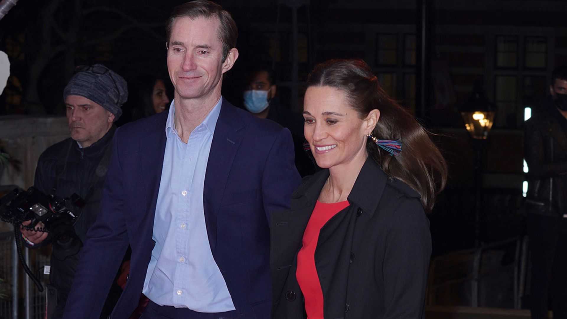 Pippa Middleton is stunning in all-red look during rare date night with husband James Matthews