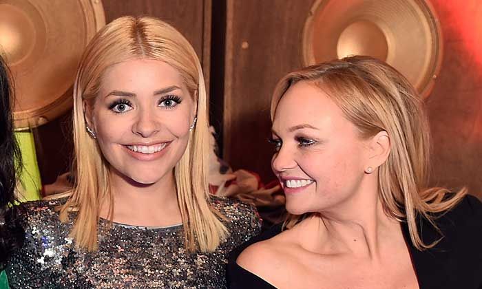Holly Willoughby stuns in white dress in never-before-seen photo with birthday girl Emma Bunton
