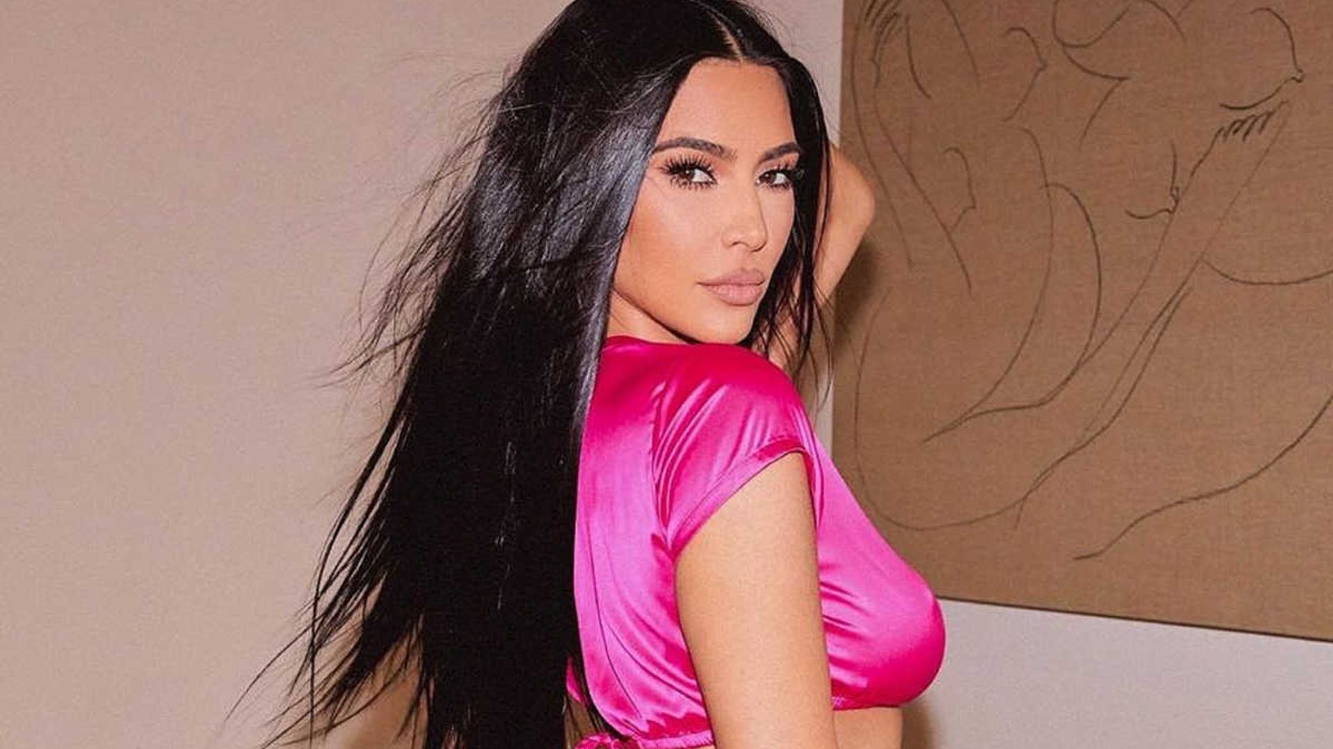 Kim Kardashian is ready for Valentine's Day with a sexy new look