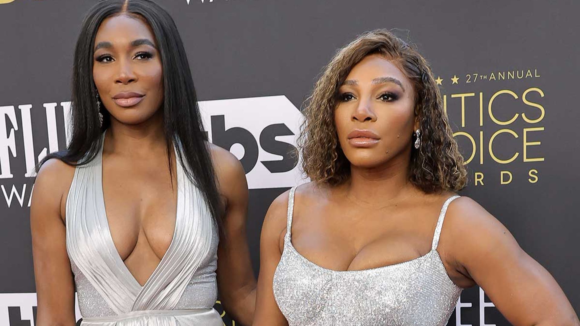 Serena and Venus Williams twin in show-stopping metallic dresses at 2022 Critics Choice Awards
