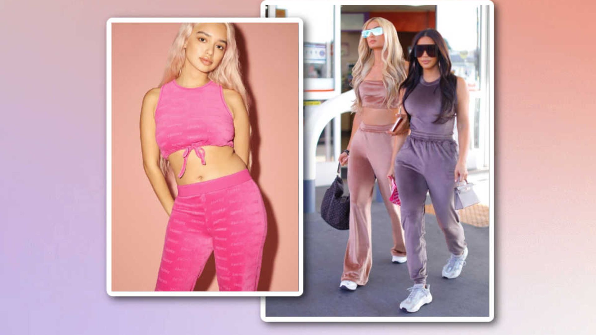 Kim Kardashian's new pink velour SKIMS tracksuit is our Y2K fantasy come to life
