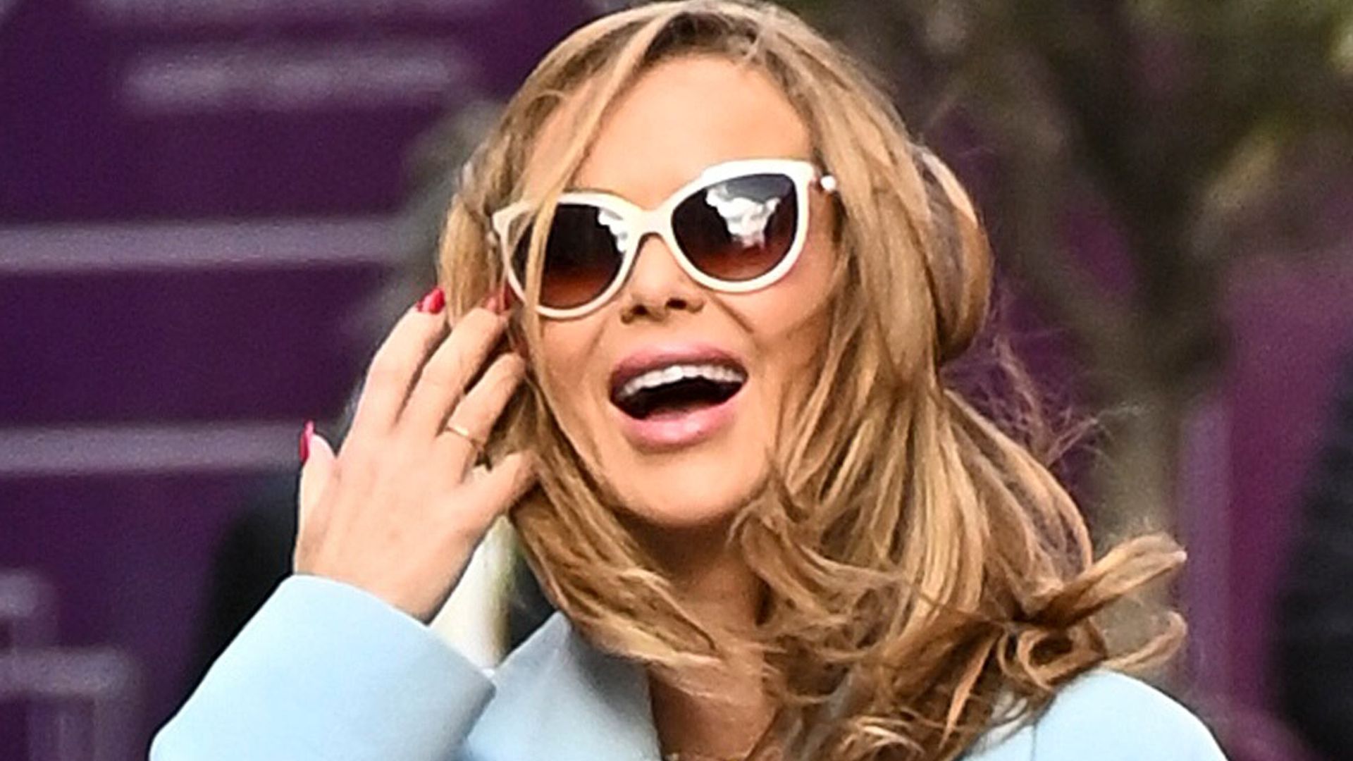 Amanda Holden has a total Legally Blonde moment in Zara co-ord
