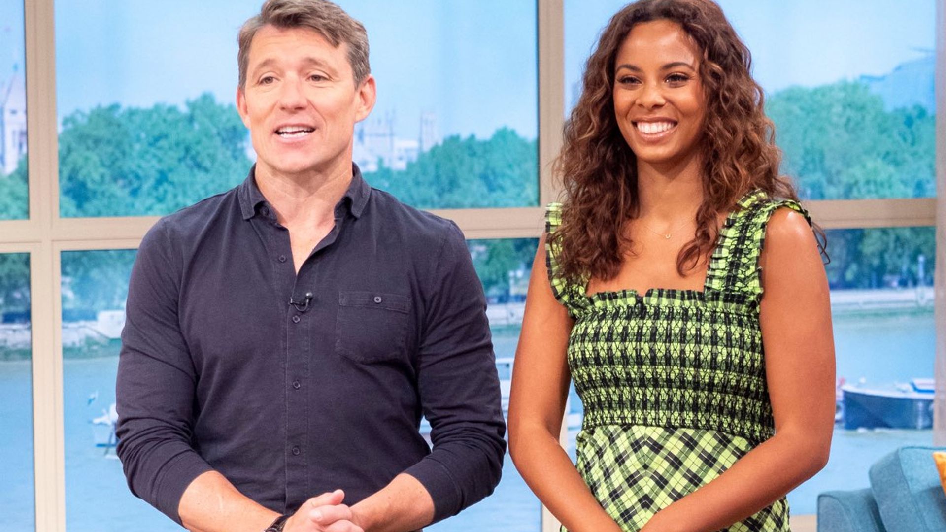 Rochelle Humes presents This Morning wearing the green gingham dress everyone wants