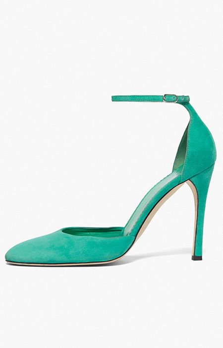 Victoria Beckham green shoes