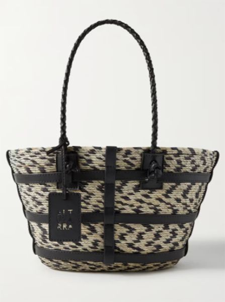 Altuzarra-Cactus-watermill-small-leather-trimmed-woven-straw-tote