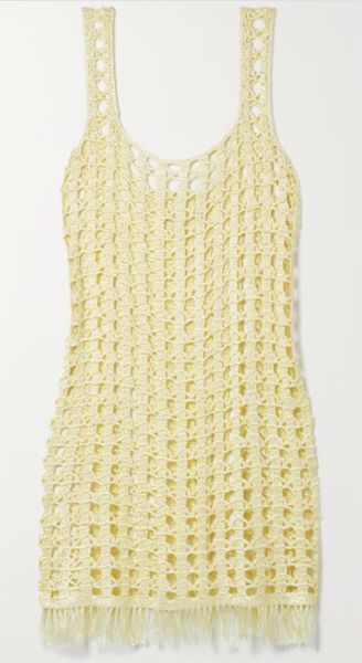 Calle-Del-Mar-Fringed-crocheted-mini-dress