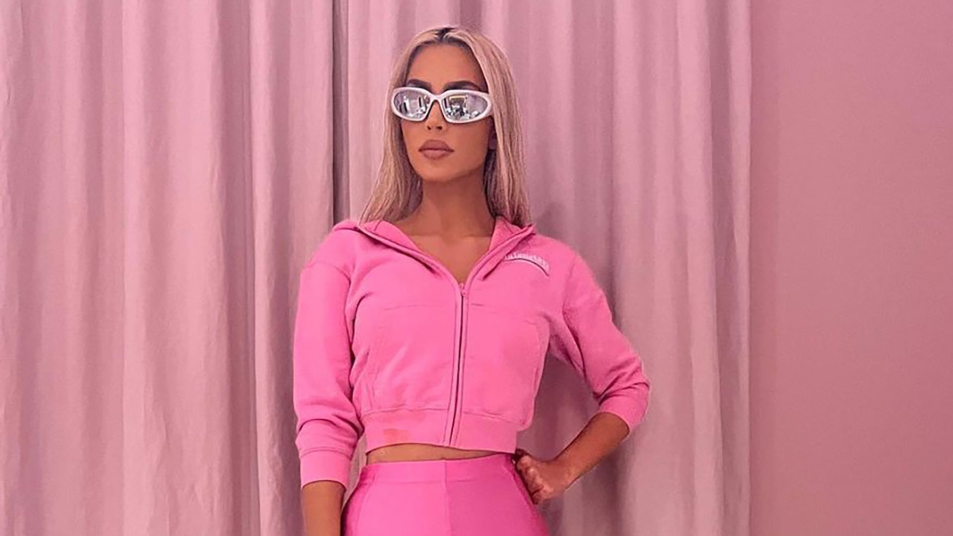 Kim Kardashian channels 'Balenciaga Barbie' in her latest head-to-toe all-pink skin-tight look