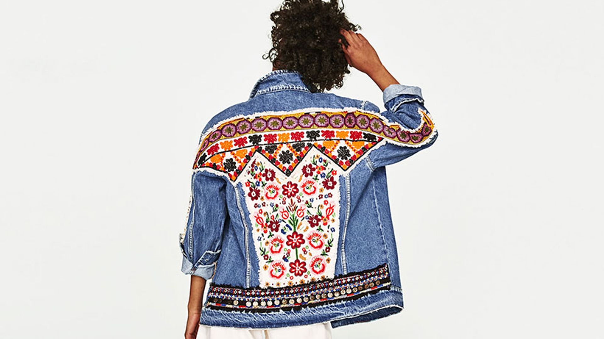 Embroidered Denim Jacket Zara Online Sale, UP TO 66% OFF