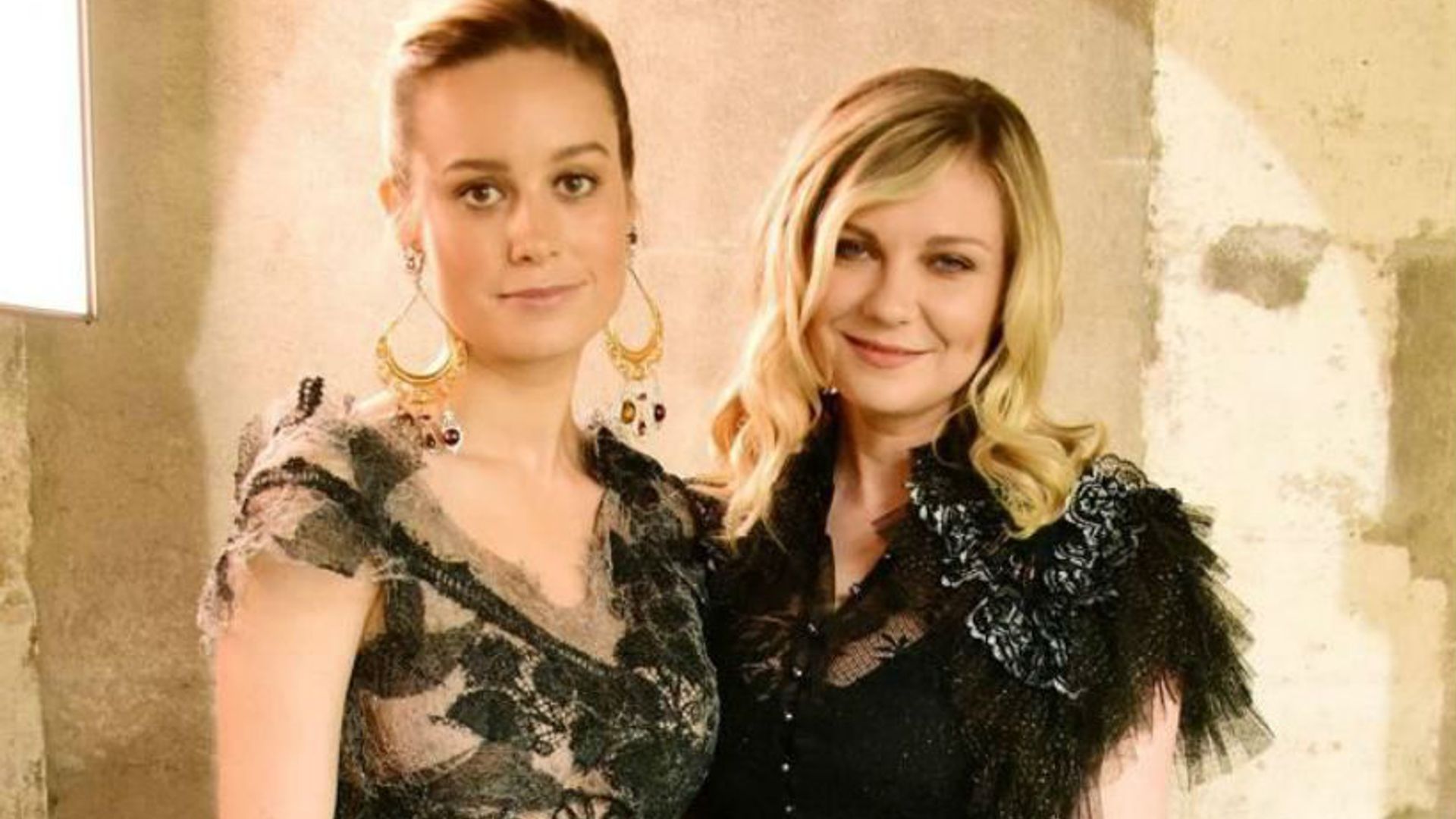 Brie Larson and Kirsten Dunst take in Rodarte runway show