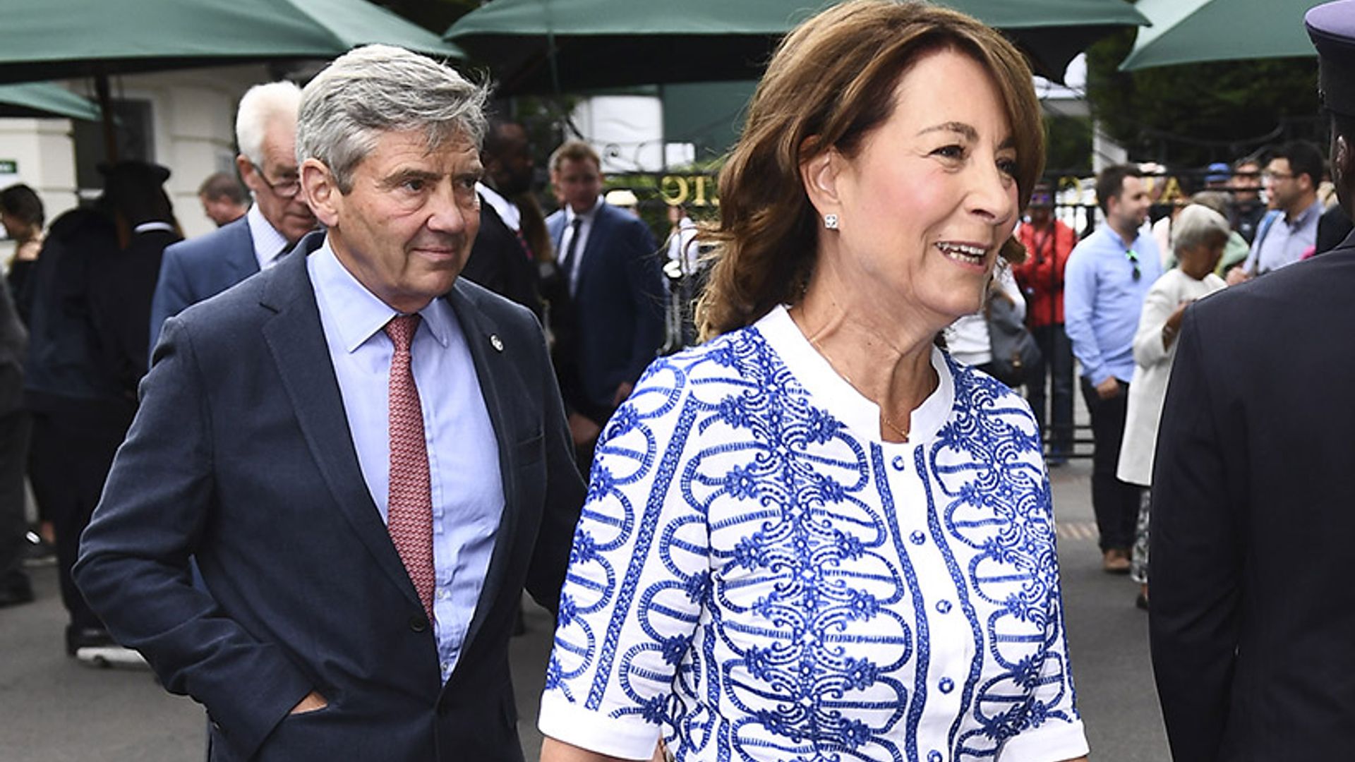 Carole Middleton copies Kate's £4,000 Alexander McQueen dress for Wimbledon outing