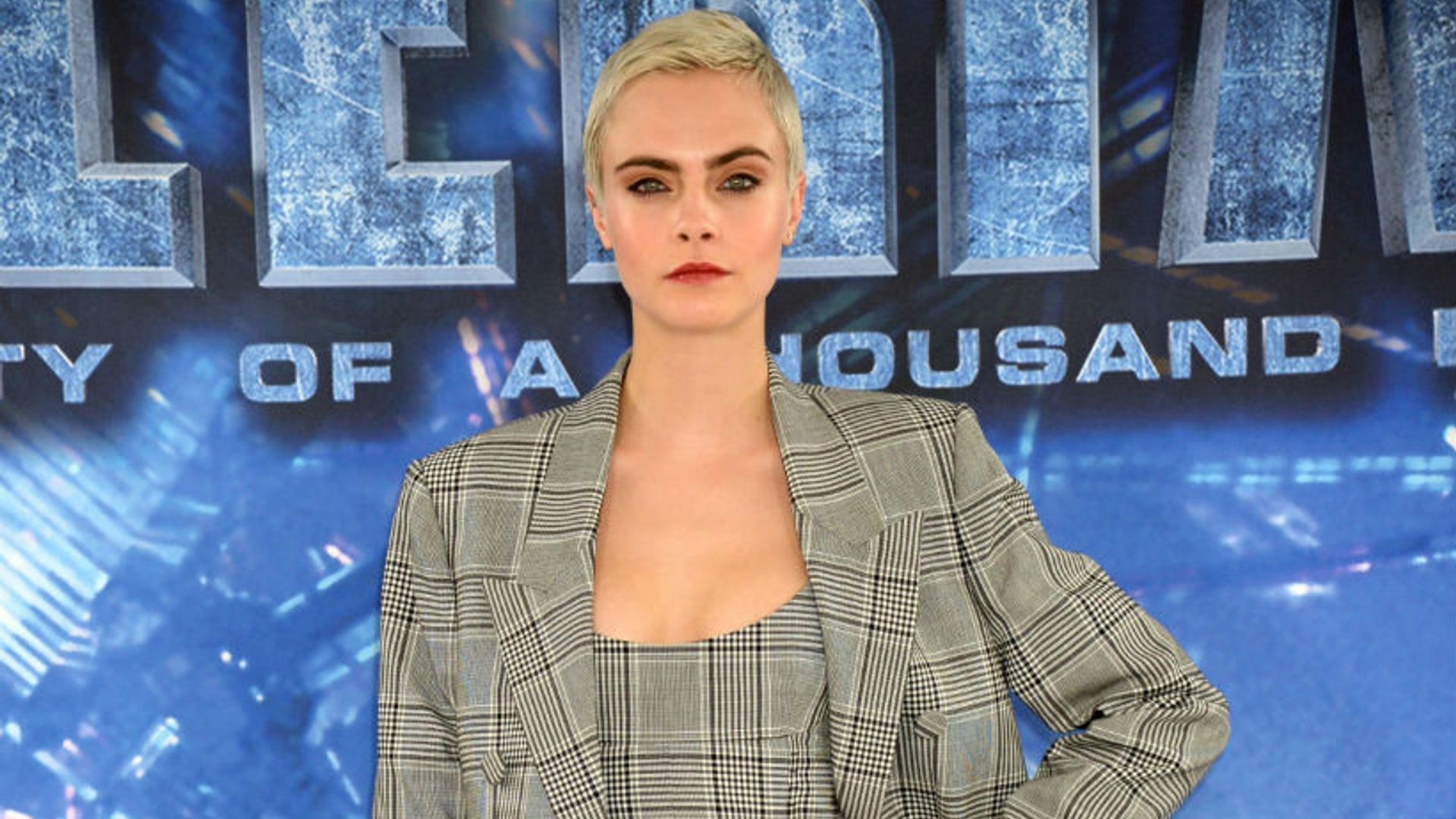 Cara Delevingne wears Alexander Wang suit to Valerian photo call
