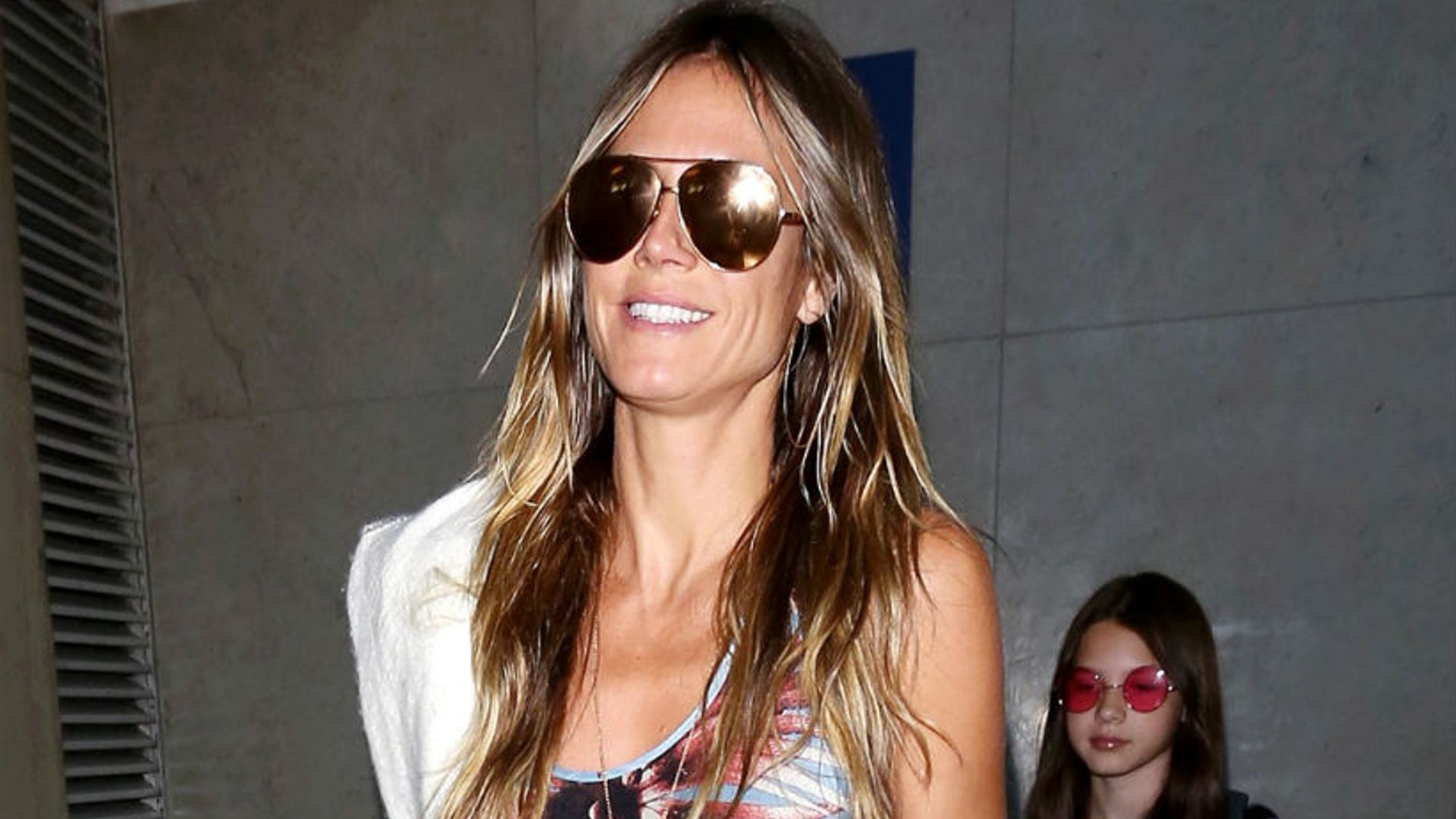 Heidi Klum looks fabulous in floral jumpsuit while touching down in LA