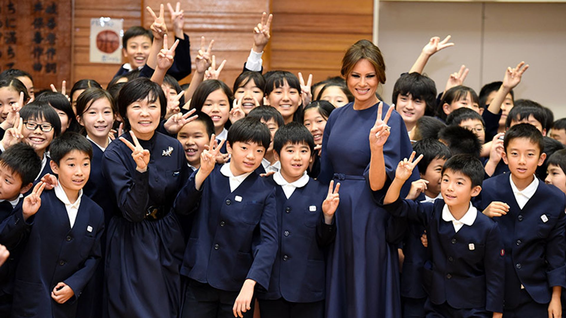 Melania Trump looks regal in Dior to meet Japanese royals in Tokyo