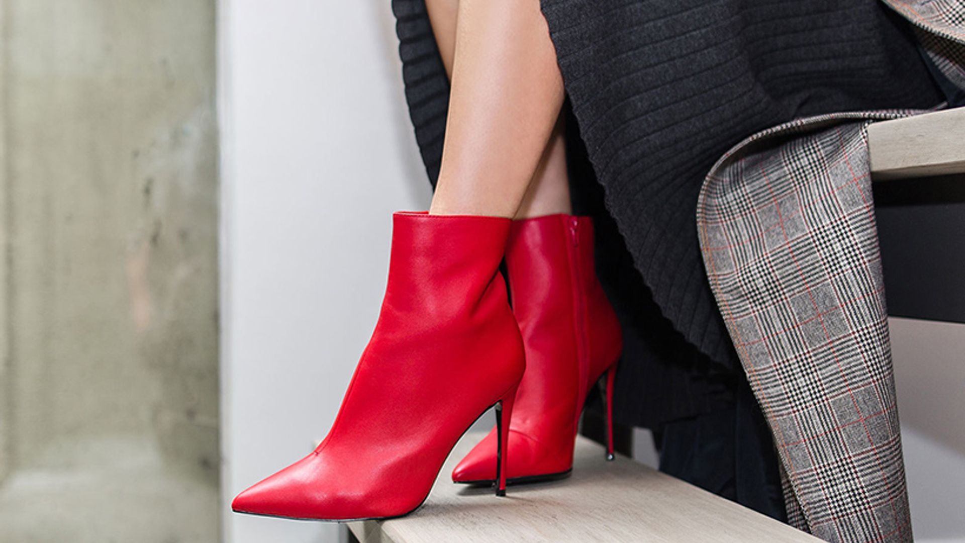 Red leather high heel boots by Kurt Geiger are available online now ...