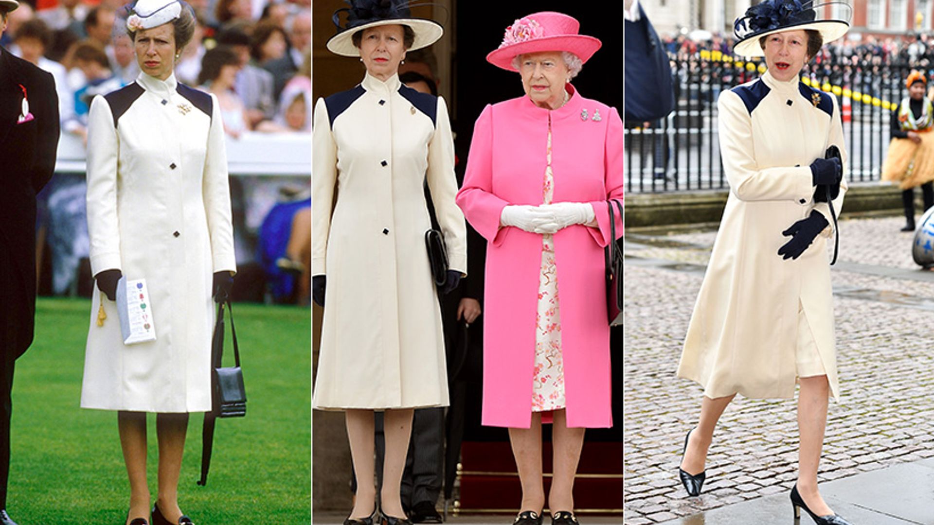 Princess Anne recycles elegant cream coat she first wore in 1980
