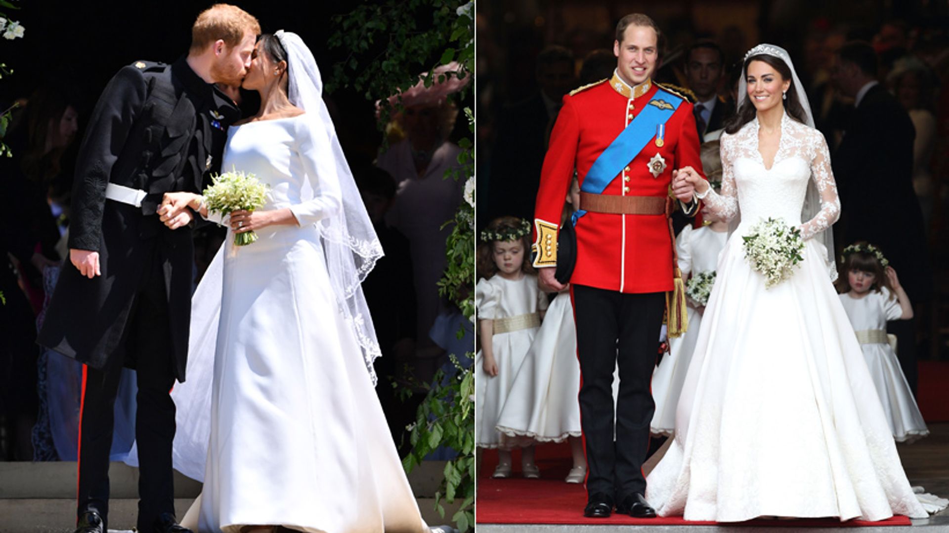 Meghan Markle vs. Kate Middleton Wedding Dress